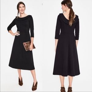 Boden Maddie Ponte Midi Dress Black 4L